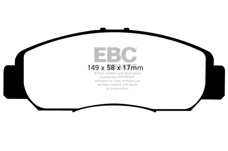 EBC DP21669 fits Acura 06-11 CSX (Canada) 2.0 Greenstuff Front Brake Pads