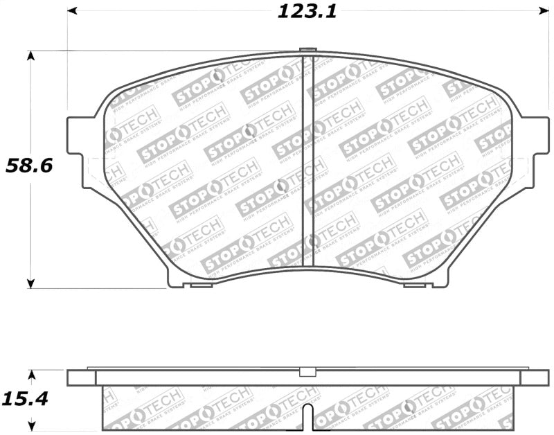 Stoptech 308.089 Street Touring 01-05 Miata w/ Sport Suspension Front Brake Pads D890