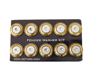 NRG FW-100TI Fender Washer Kit w/Rivets For Plastic (Titanium) - Set of 10