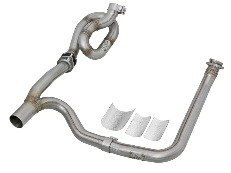 AFE 48-46207-PK Twisted Steel Y-Pipe w/ Loop Relocation Pipe 12-18 fits Jeep Wr