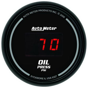 AutoMeter 6327 Autometer Black 0-100 psi Digital Oil Pressure Gauge