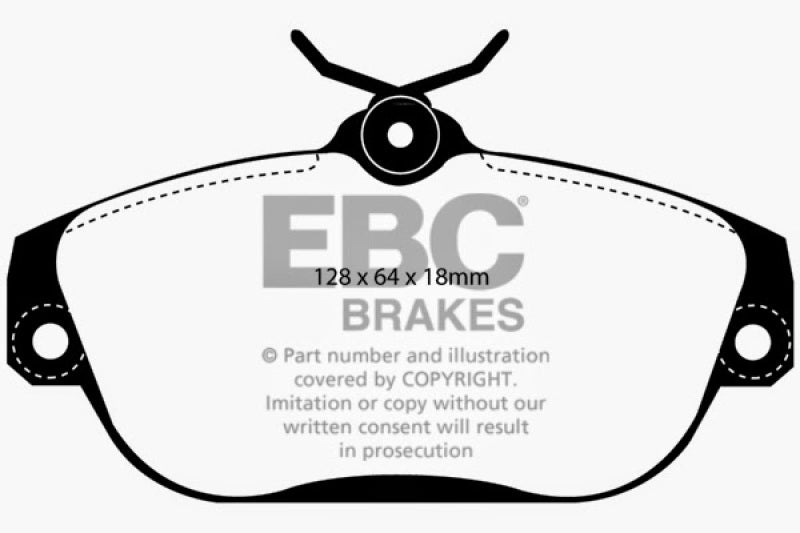 EBC DP21095 fits Volvo 91-93 740 2.3 (ABS) (Girling) Greenstuff Front Brake Pads