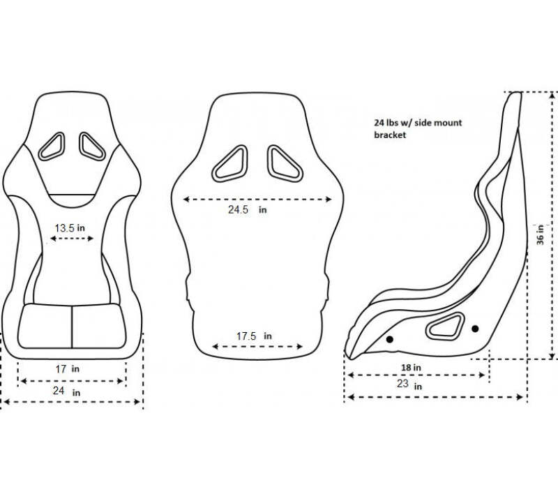 NRG FRP-304RD-NRG FRP Fiber Glass Bucket Seat (Red) - XLarge