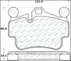 Stoptech 305.1135 Street Select 17-18 fits Porsche 718 Boxster/Cayman (w/Ceramic Brakes) Front Brake Pads