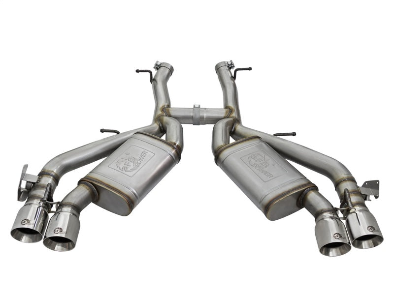 AFE 49-34068-P rce XP 3in 304 SS Axle-Back Dual Exhaust (NPP) w/ Polished Tips