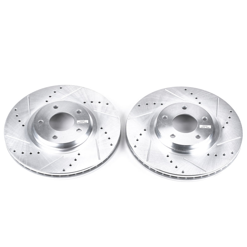 PowerStop fits Infiniti 03-05 FX35 Front Evolution Drilled & Slotted Rotors -