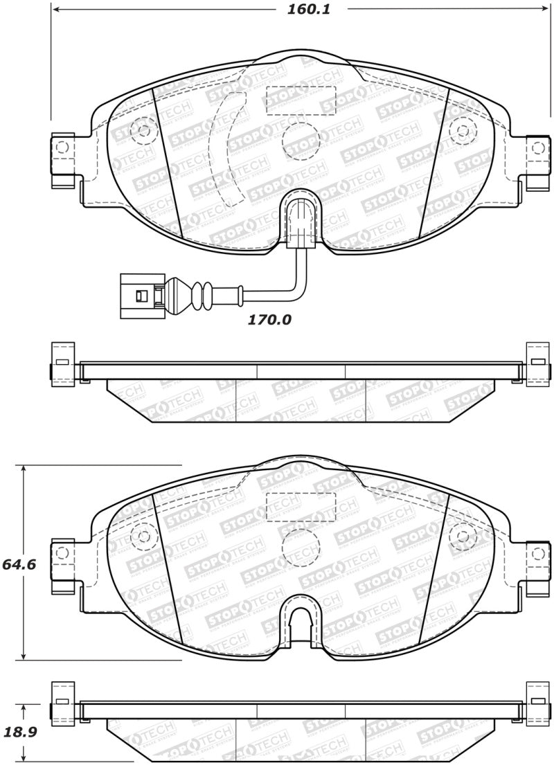 Stoptech 308.176 Street Brake Pads - Front