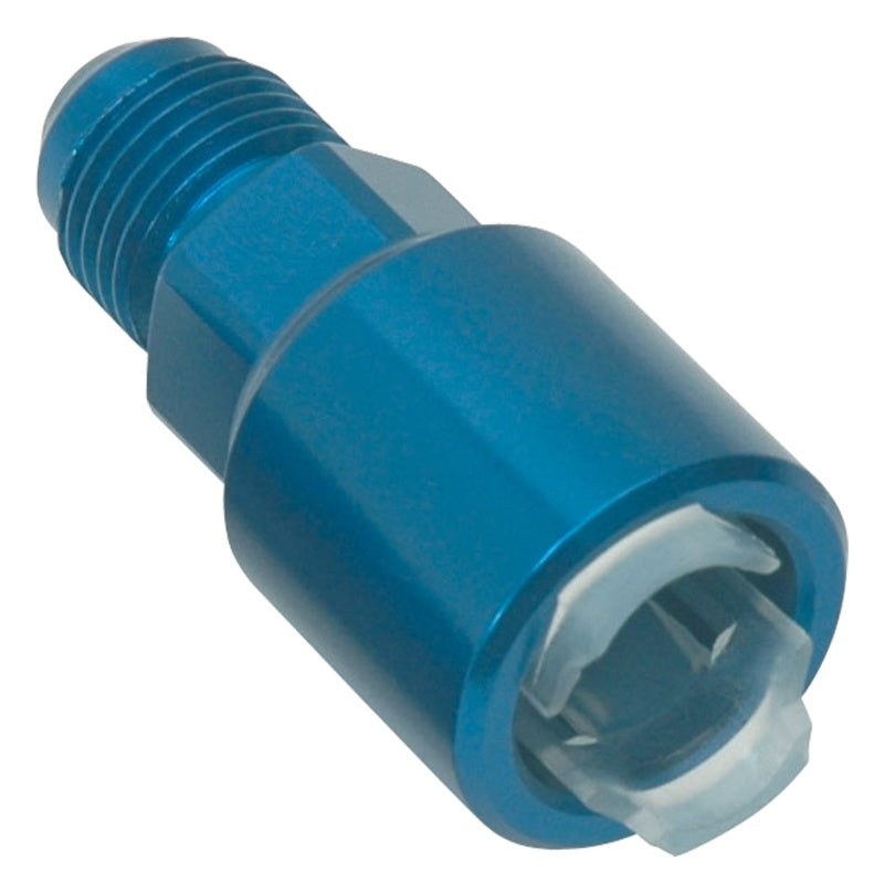 Russell 640860 Performance -6 AN male to 5/16in SAE quick-disconnect female (Blue Single)