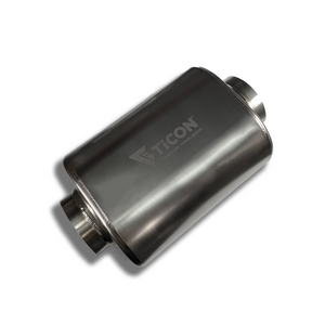 Ticon 116-06323-0100 Industries 2.5in Oval (2.5in Center In / 2.5in Center Out) 17in L Ultralight Titanium Muffler
