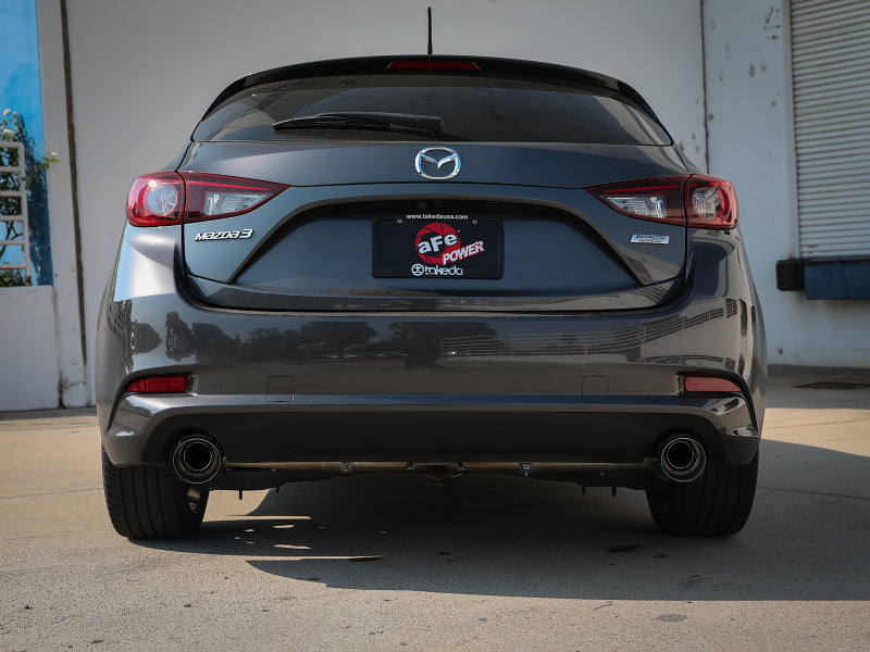AFE 49-37015-C  2-1/2in 304 SS Cat-Back Exhaust w/ Carbon Fiber Tips 14-18 fits