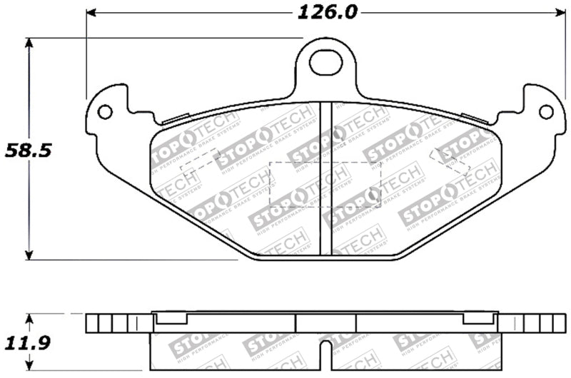 Stoptech 309.04911 Performance 05-06 Lotus Exige Rear Brake Pads