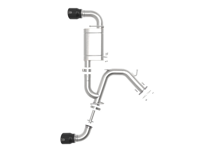AFE 49-37009-B  Exhaust Axle-Back 19-20 fits Hyundai Veloster N 304SS Black Dua
