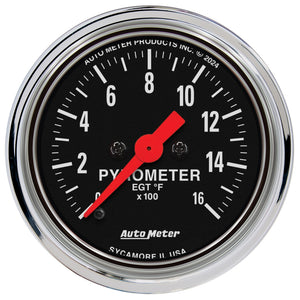 AutoMeter 2554 Autometer Traditional Chrome 2-1/16in 0-1600 Deg F Digital Stepper Motor Pyrometer