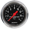 AutoMeter 2554 Autometer Traditional Chrome 2-1/16in 0-1600 Deg F Digital Stepper Motor Pyrometer