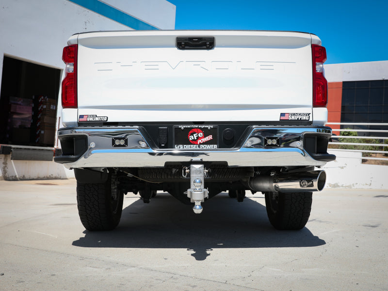 AFE 49-44125-P Bore-HD 5 IN 409 SS DPF-Back Exhaust System w/Polished Tip 20-23
