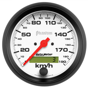 AutoMeter 5887-M Autometer Phantom 3-3/8in 190 KM/H Speedometer Electric Program w/ LCD Odometer