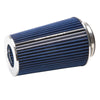 Edelbrock 43693 Air Filter Pro-Flo Series Conical 10In Tall Blue/Chrome