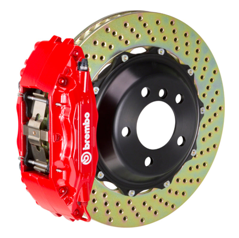 Brembo 121.7005A2 fits Camaro/98-02 Firebird Front GT BBK 4 Piston Cast 2pc 332x32 2pc Rotor Drilled-Red