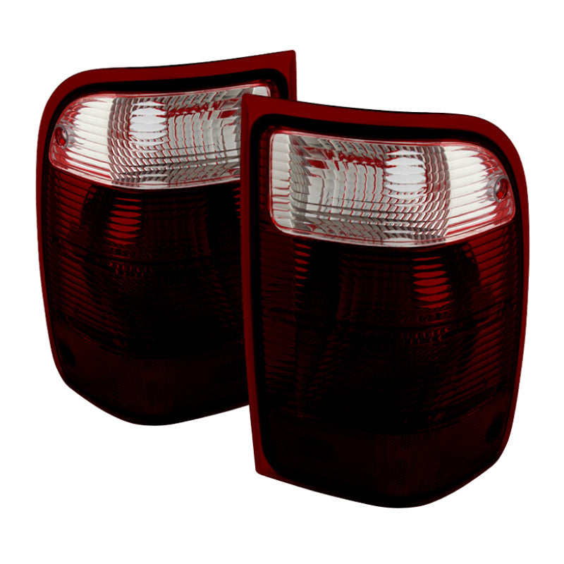 9028885 Xtune fits Ford 01-20 Ranger 2011 OEM Style Tail Lights Red Smoked ALT