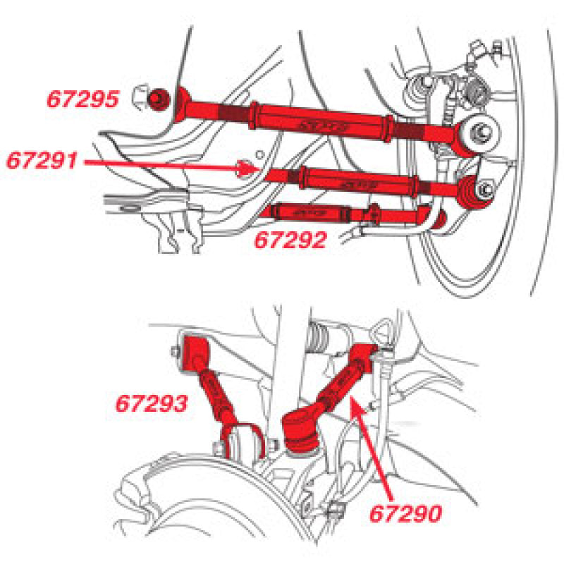 SPC Performance 67289 fits Honda/fits Acura Rear Adjustable Arms (Set of 5)