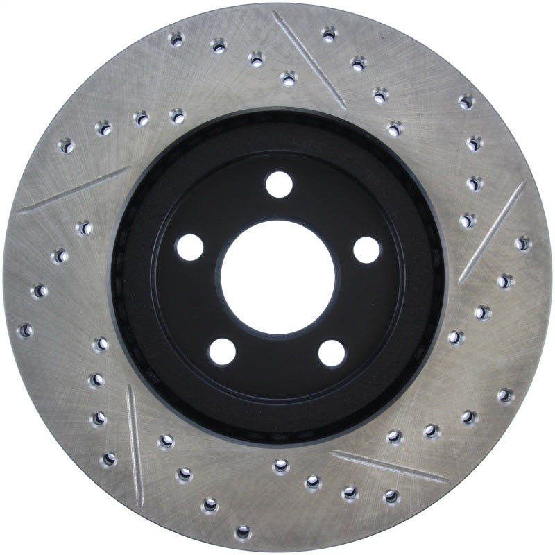 Stoptech 127.63053R 03-09 Chrysler PT Cruiser Tur / 03-05 Dodge Neon SRT-4 Front Right Slotted & Drilled Rotor