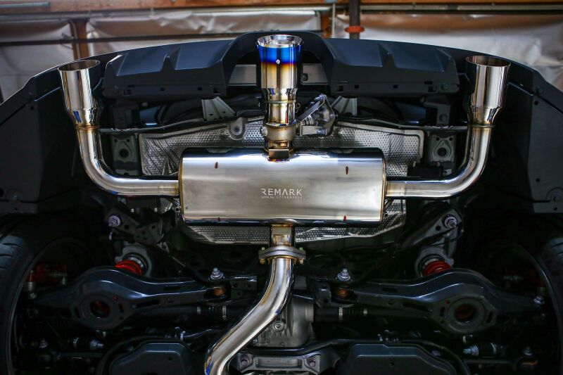 Remark RK-C3076T-05 2023+ fits Toyota GR Corolla Elite Spec Cat-Back Exhaust w/ Outer Polished & Center Burned TI Tips