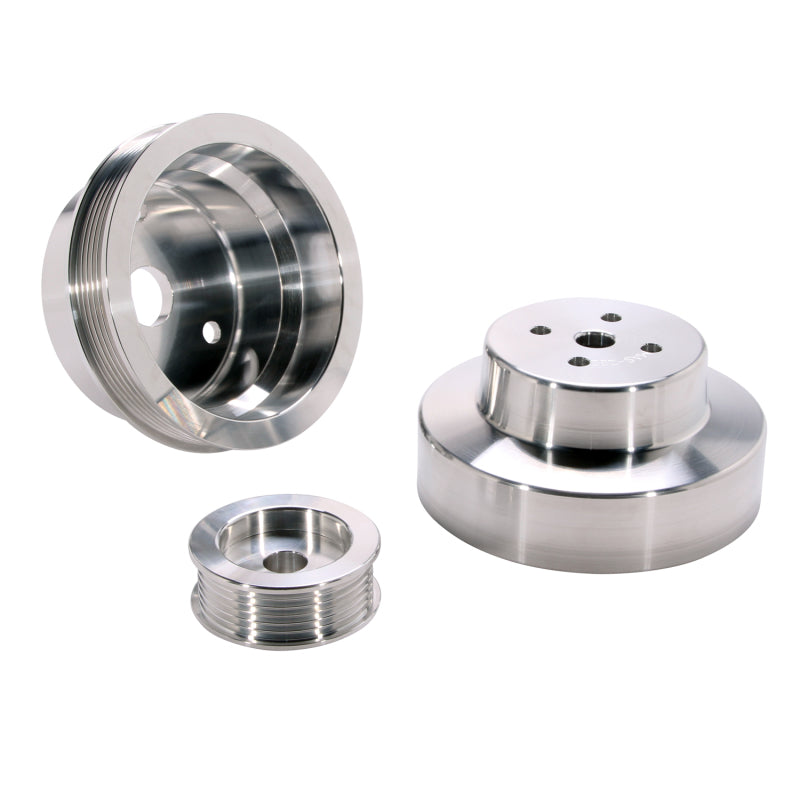 BBK  1603 GM Truck 4.3 5.0 5.7 Underdrive Pulley Kit - Lightweight CNC Billet Al