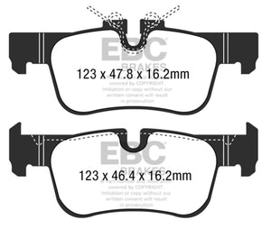 EBC UD1762 14+ fits BMW i3 Electric Ultimax2 Rear Brake Pads