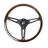 NRG RST-380BK-W-B Classic Vintage Wheel (380mm) 3 Spoke Center 1in Deep Dish