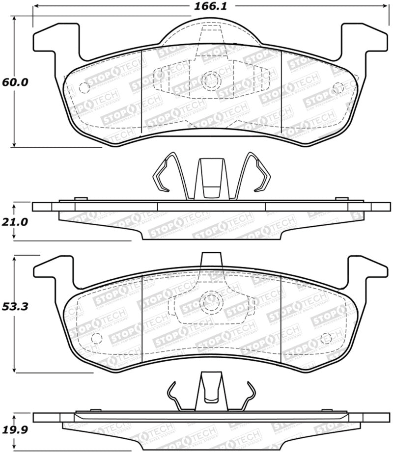 StopTech 308.1279 Street Brake Pads