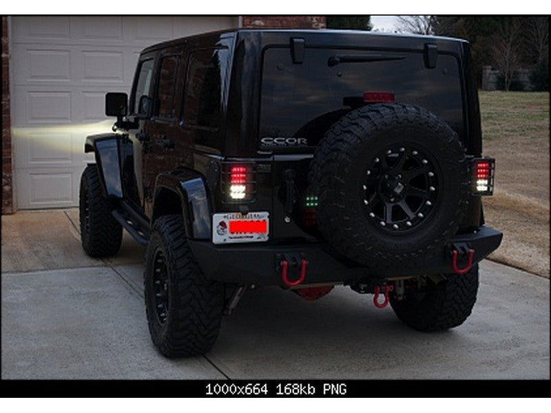 Spyder 5070418 fits Jeep 07-15 Wrangler LED Tail Lights Smoke ALT-YD-JWA07-LED-