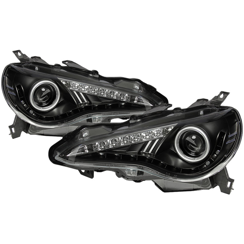 Spyder 5075413 fits Scion 12-14 FRS Projector Headlights DRL LED Black PRO-YD-S