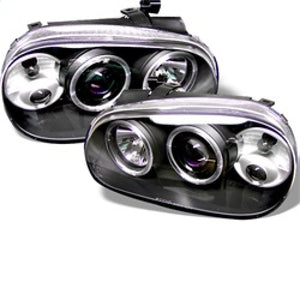 Spyder 5012159 fits Volkswagen 99-05 Golf IV Projector Headlights LED Halo Blac