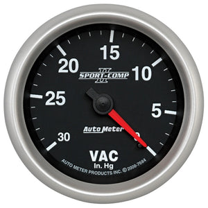 AutoMeter 7684 AutoMeter Gauge Vacuum 2-5/8in. 30Inhg Mechanical Sport-Comp II