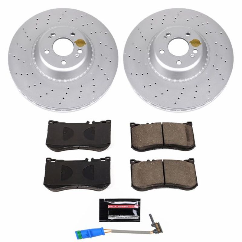 Power Stop CRK7852 18-21 fits Mercedes-Benz S560 Front Z23 Coated Brake Kit