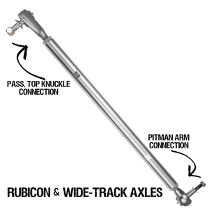 Rock Krawler RK08128T 2018+ fits Jeep Wrangler (JL/JLU/JT Rubicon & Wide Track Axles) Pro-X Top Mount Drag Link