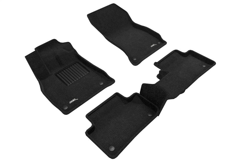 3D MAXpider L1AD04704709 fits Audi 18-23 Q5/SQ5 (FY/80A) / 21-23 Q5 PHEV Elegant Floor Liner R1 & R2 - Black