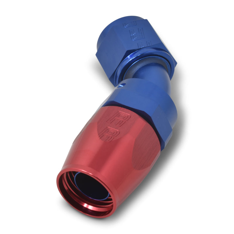 Russell 610110 Performance -10 AN Red/Blue 45 Degree Full Flow Hose End