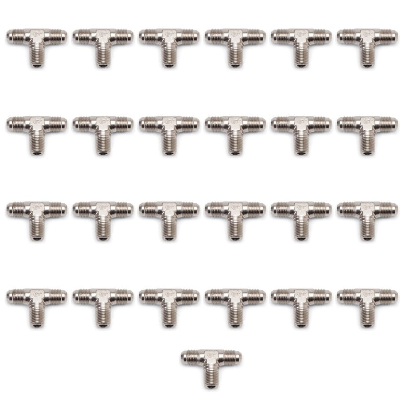 Russell 661069 Performance -3 AN to 1/8in NPT Flare to Pipe Tee Fitting (25 pcs.)