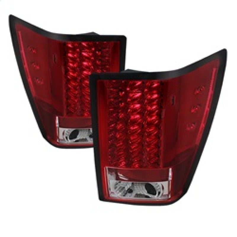 Spyder 5070203 fits Jeep 07-10 Grand Cherokee LED Tail Lights Red Clear ALT-YD-
