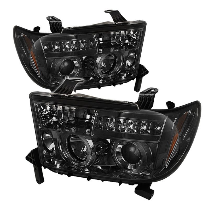 Spyder 5012043 fits Toyota 07-13 Tundra Projector Headlights LED Halo LED Smke