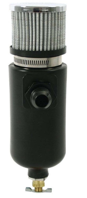 Moroso 85402 Breather Tank/Catch Can -10An Male Inlet - Black Polyethylene