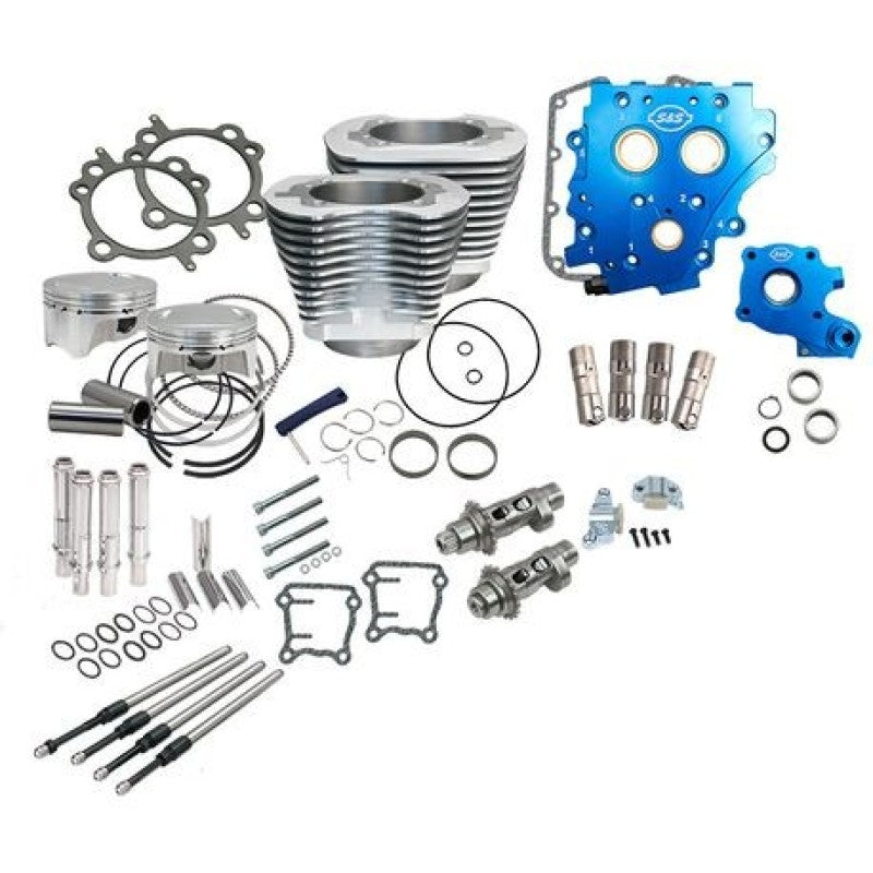 S&S 330-0666 Cycle 07-17 4in Bore 585CE Cam Power Pack - Silver