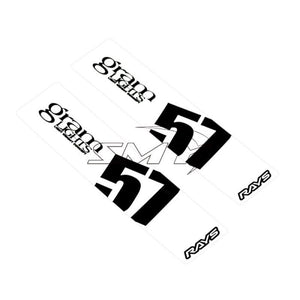 Gram Lights WC57SSTKW 57DR/57CR Spoke Sticker White (2 PCS)