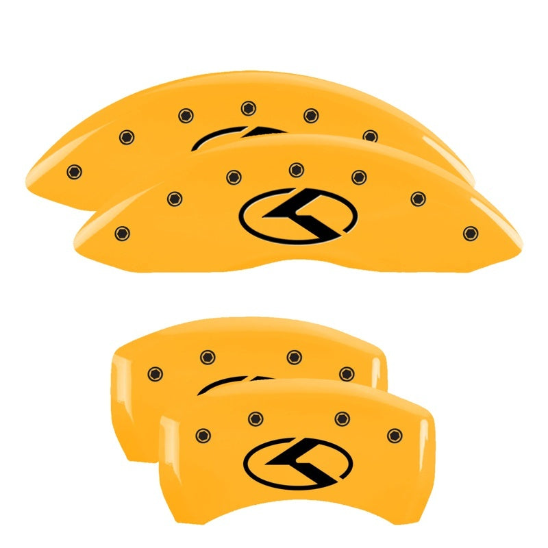 MGP 21191SCRKYL 4 Caliper Covers Engraved Front & Rear 18 fits Kia Stinger Base