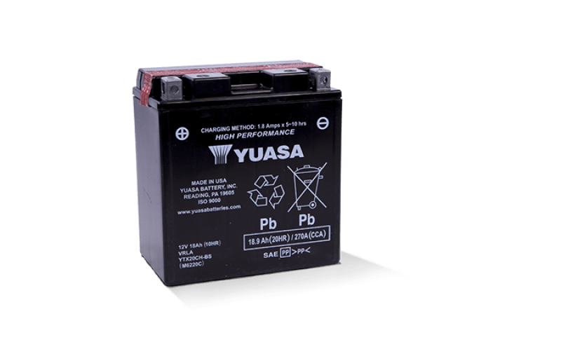 Yuasa YUAM6220C YTX20CH-BS High Performance AGM Battery (Bottle Supplied)