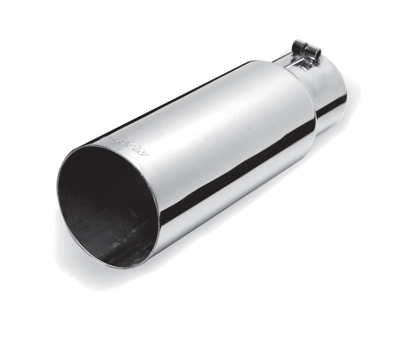 Gibson  500382 Round Single Wall Straight-Cut Tip - 4in OD/3.5in Inlet/12in Leng