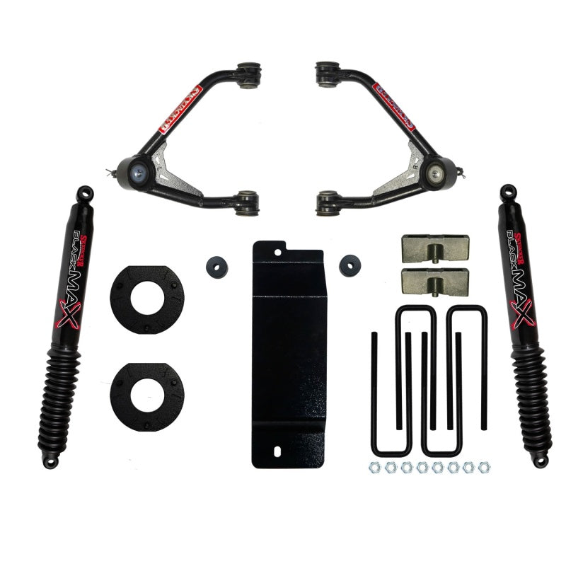 Skyjacker C14350PAB GM 1500 4WD (w/Alum or Steel UCA) 3.5-4in UCA Lift Kit w/Rear Black Max B8500 Shocks