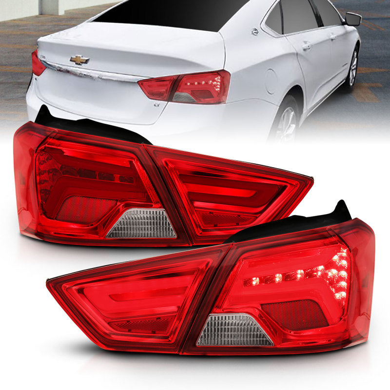 ANZO 321346 fits Chevrolet 14-18 Impala LED Taillights Red/Clear