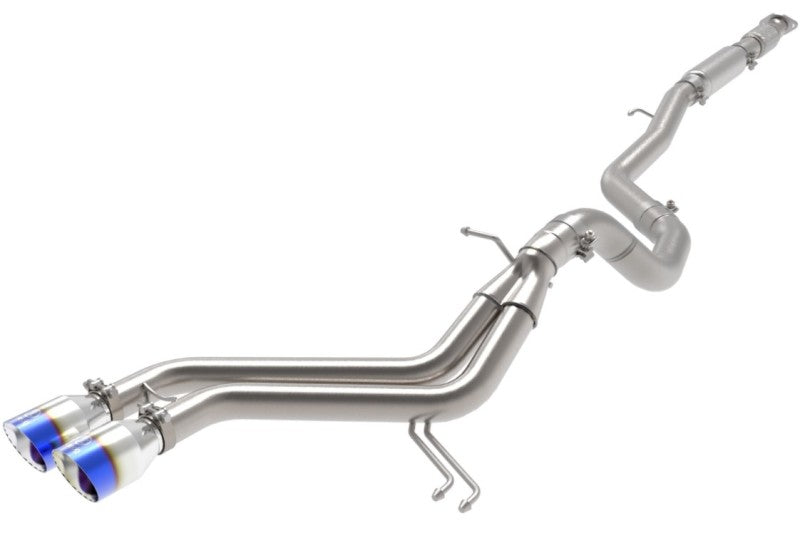 AFE 49-37018-L  2-1/2in to 3in SS-304 Cat-Back Exhaust w/ Blue Flame Tips 13-17